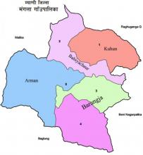 map of mangala gaunpalika