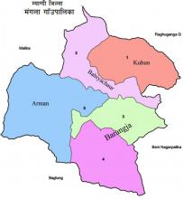 map of mangala gaunpalika